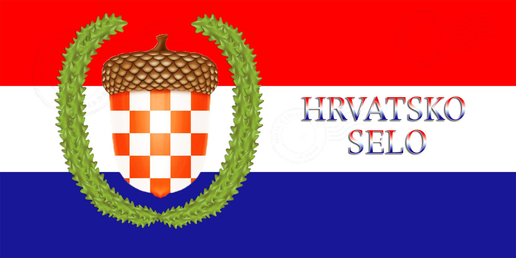 Hrvatsko selo grb na zastavi